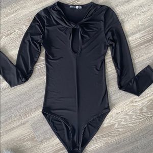 BOOHOO Keyhole Black Bodysuit